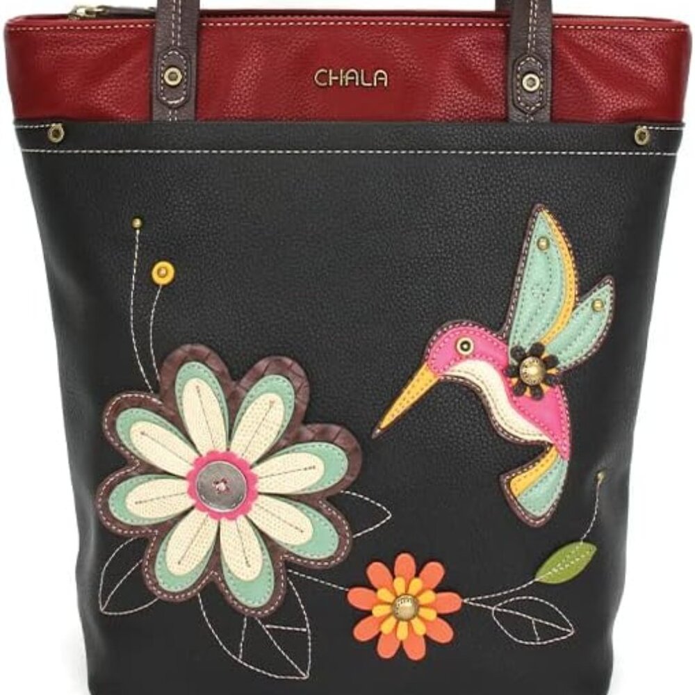 Chala Everyday Tote with a large hummingbird on the front